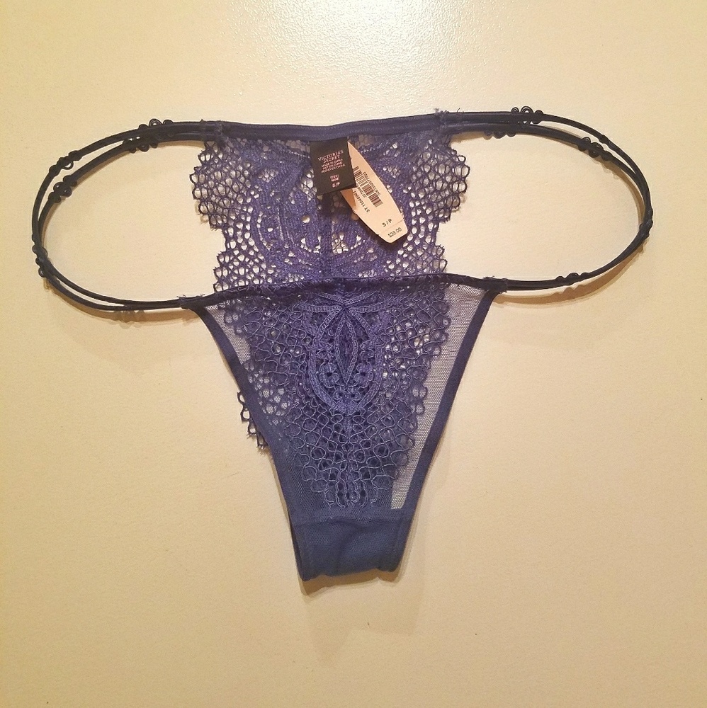NWT Blue Victoria's Secret "Itsy" Panty sz Small